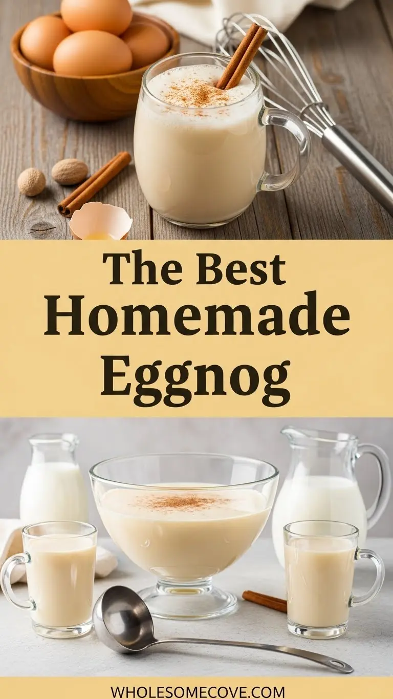 Homemade Eggnog Recipe | Creamy Christmas Treat for Dessert Drink Lovers