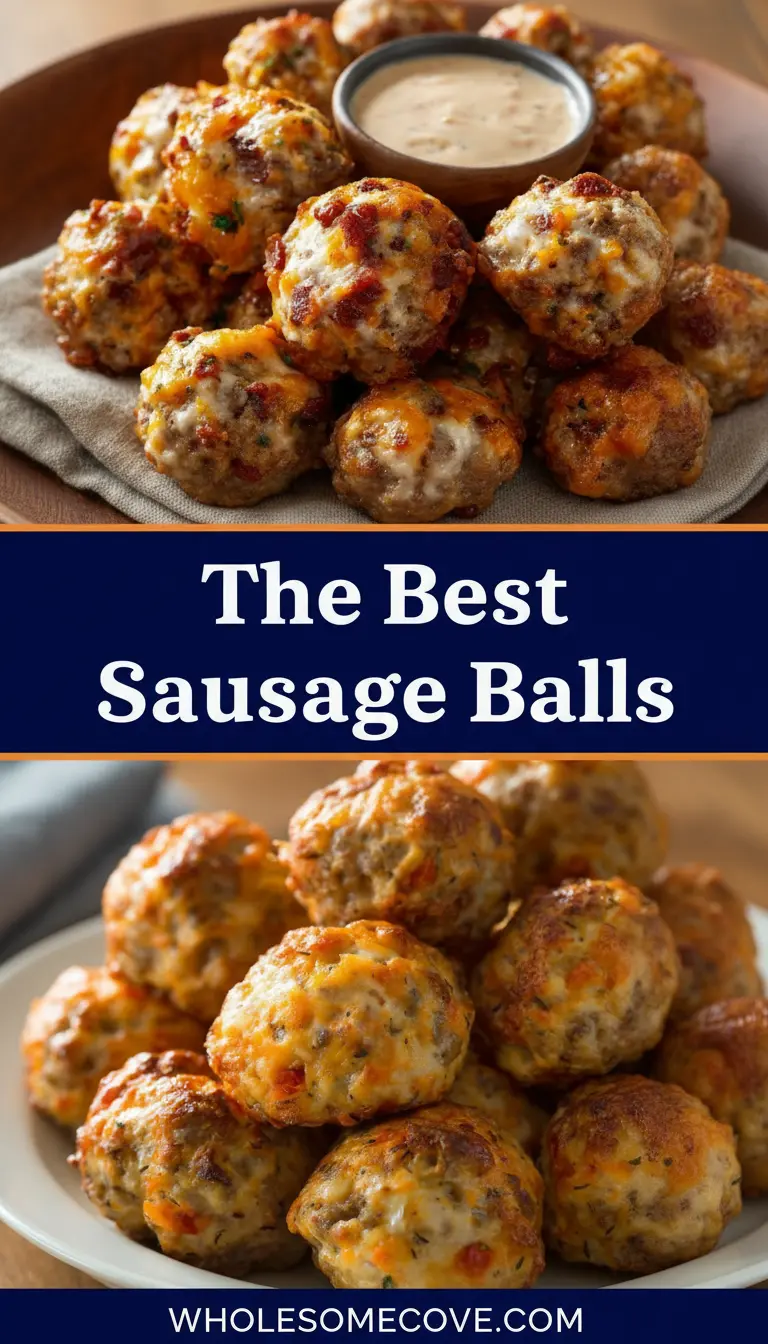 Sausage Balls Recipe | Cheddar Biscuit-Style Party Bites