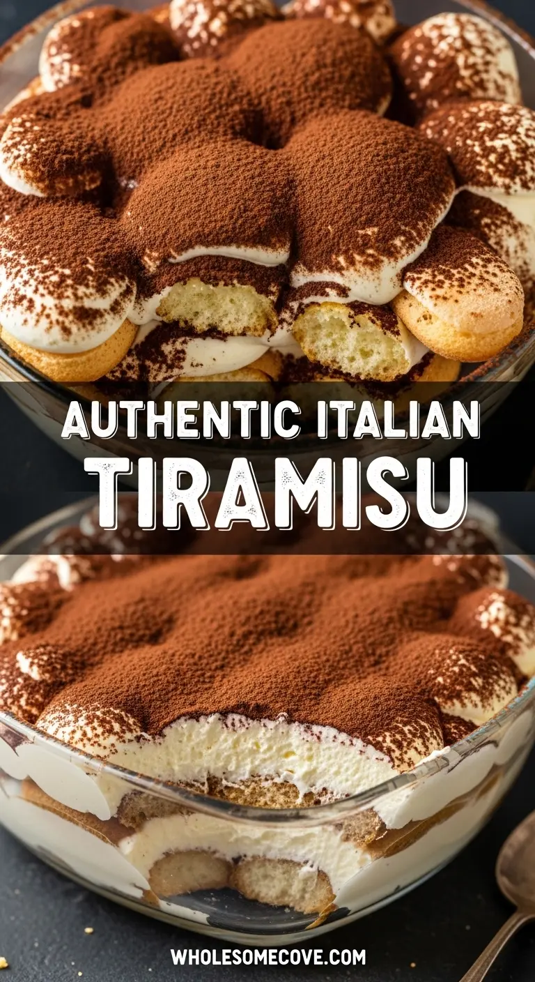 Pin Title: Authentic Italian Tiramisu Recipe - The Perfect Make-Ahead Dessert