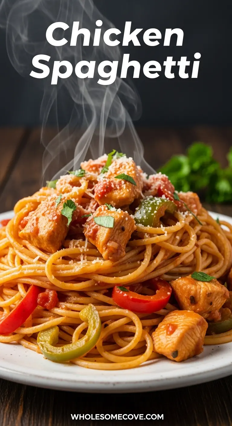 Chicken Spaghetti Recipe | Creamy Tex-Mex Twist