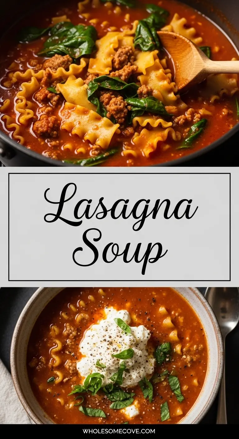 Lasagna Soup Recipe | Meal Prep Friendly Comfort Dish