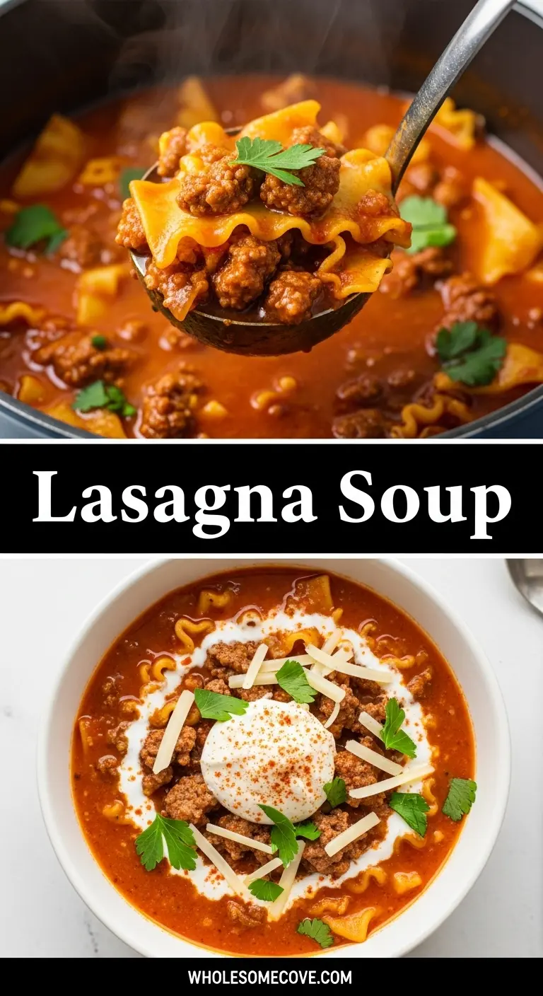 Lasagna Soup Recipe - Cozy Dinner in 30 Minutes