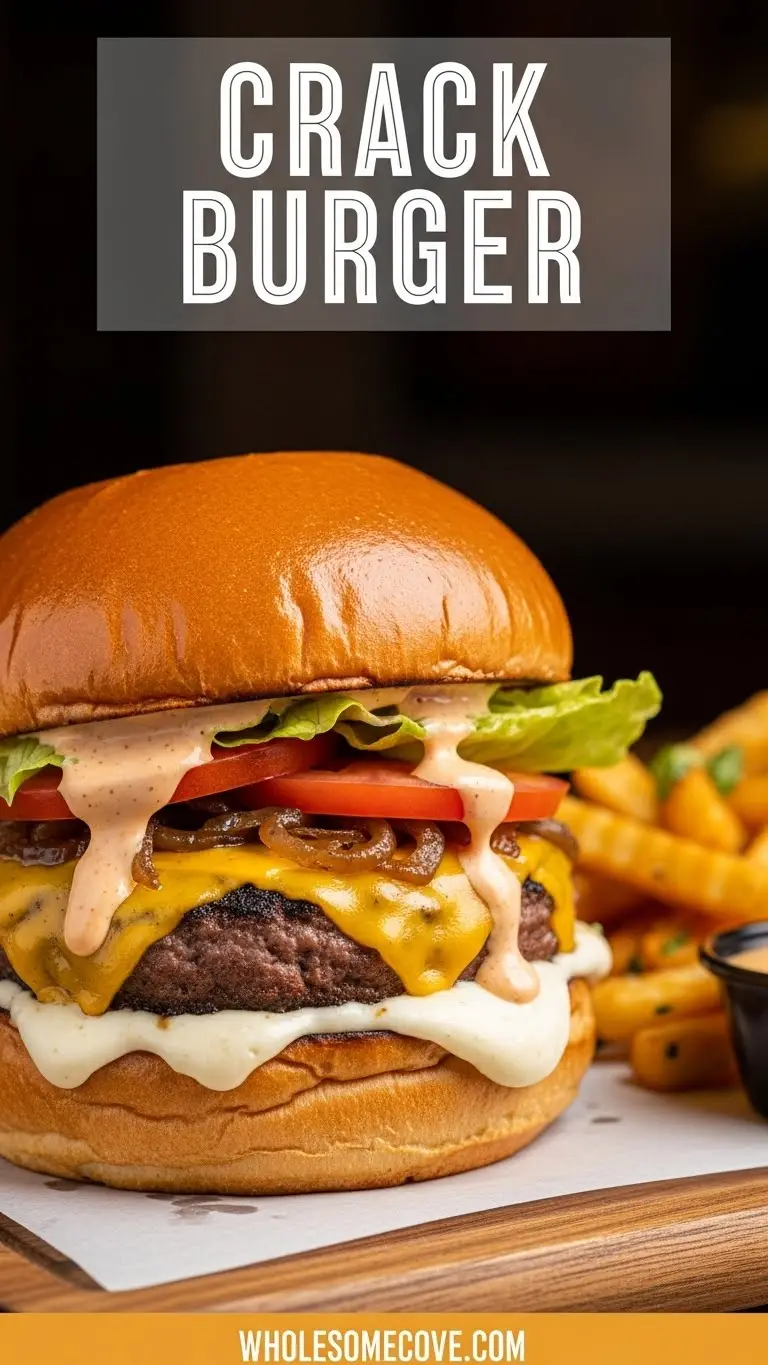 Crack Burger Recipe - Loaded Burger with Bacon and Cheese