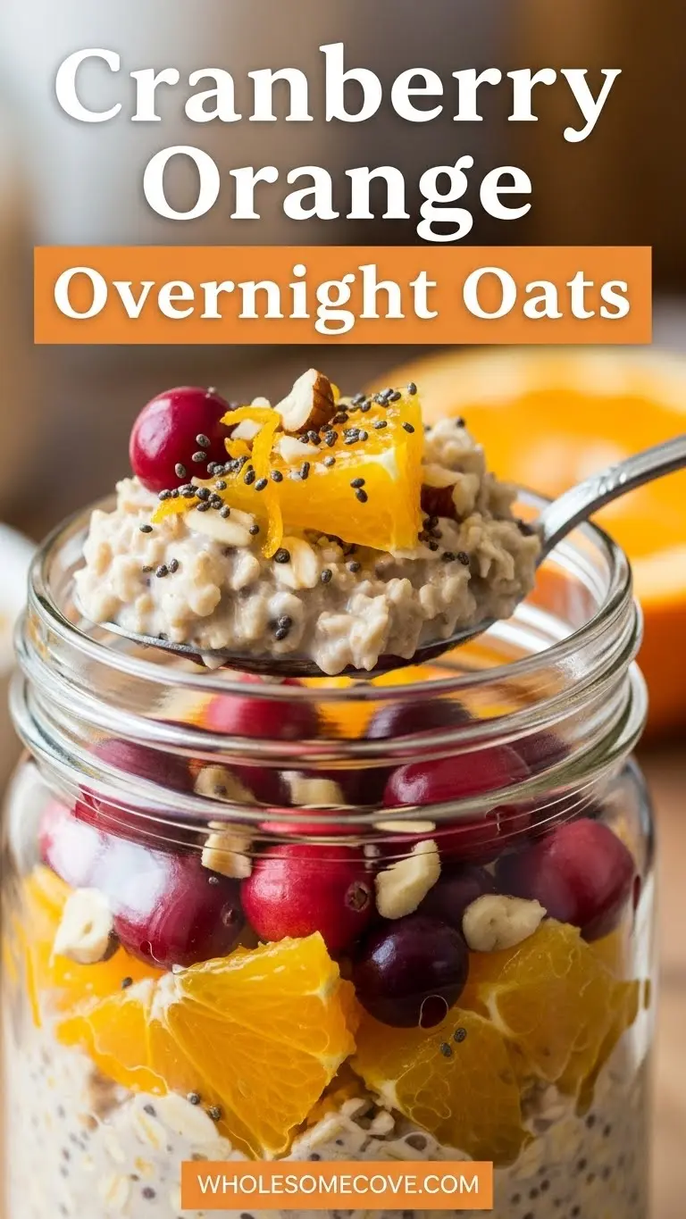 Cranberry Orange Overnight Oats Recipe | Kid-Friendly Healthy Breakfast