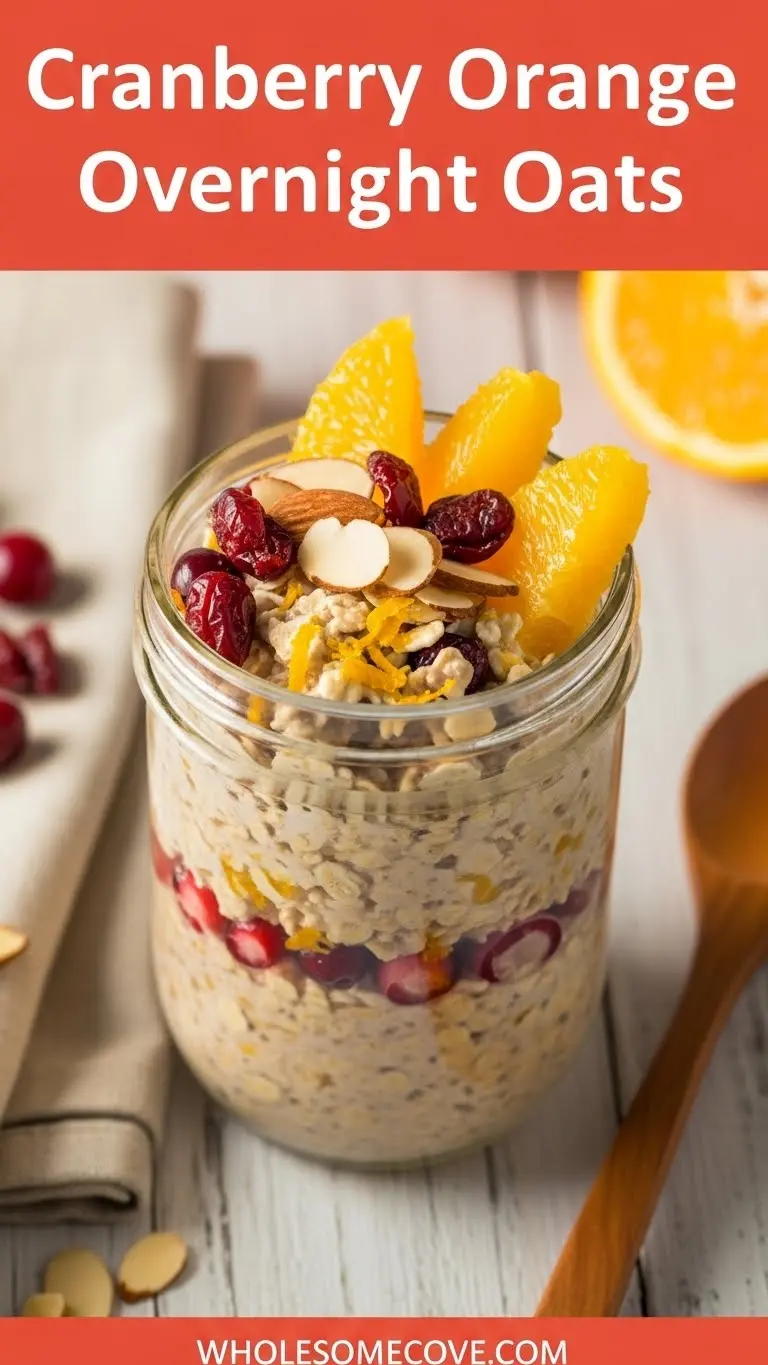 Cranberry Orange Overnight Oats Recipe | Refreshing Grab-and-Go Breakfast