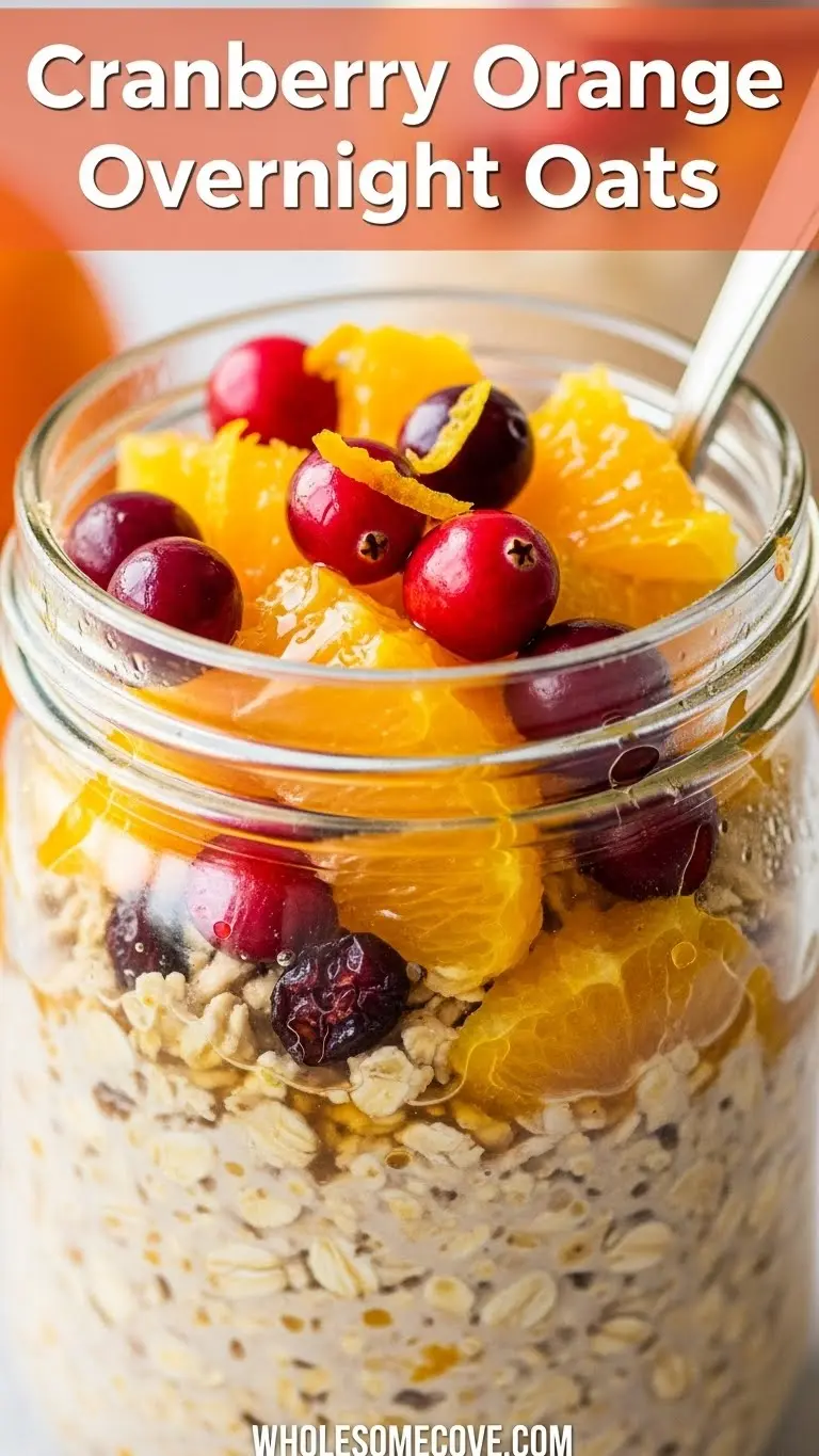 Cranberry Orange Overnight Oats Recipe | Sweet & Tart Make-Ahead Delight
