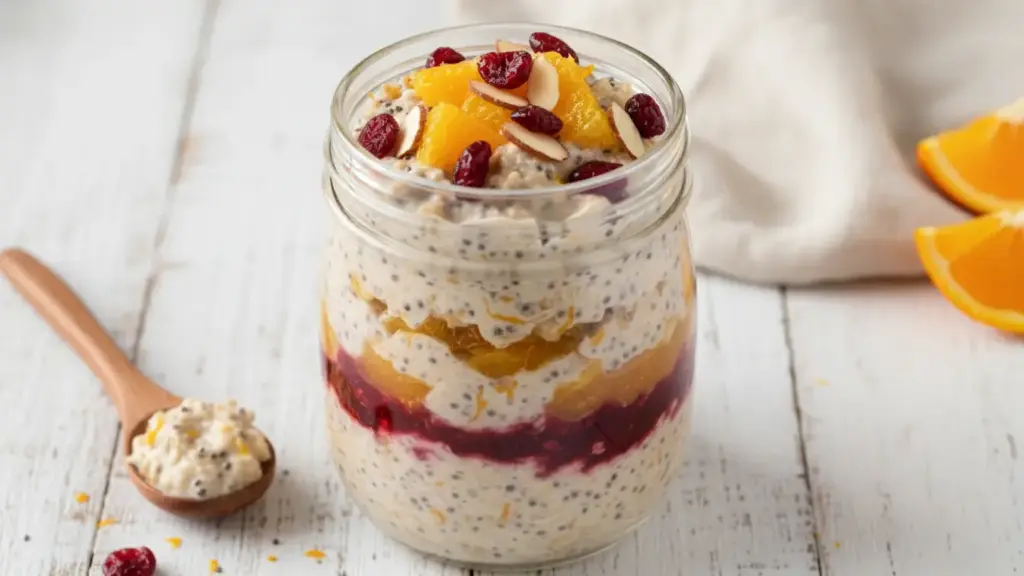 Cranberry Orange Overnight Oats Recipe