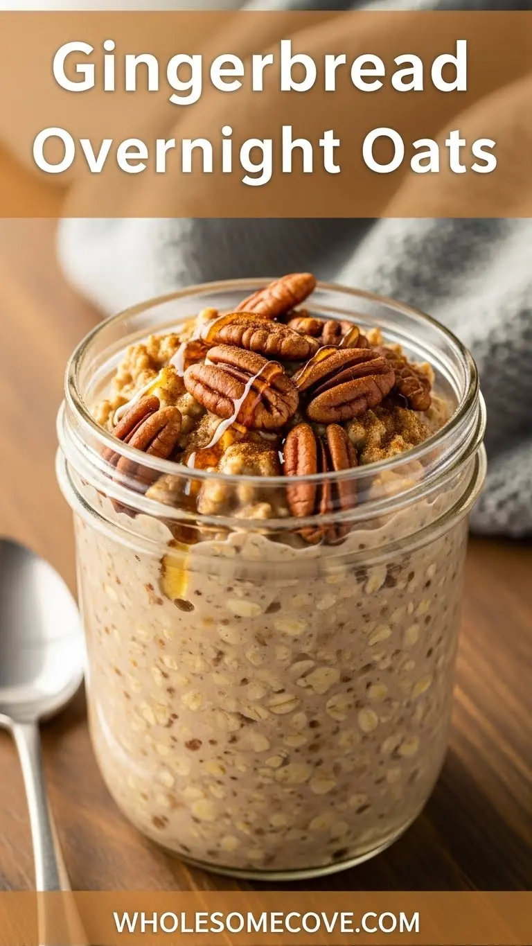 Gingerbread Overnight Oats Recipe | Holiday Meal Prep for Busy Schedules