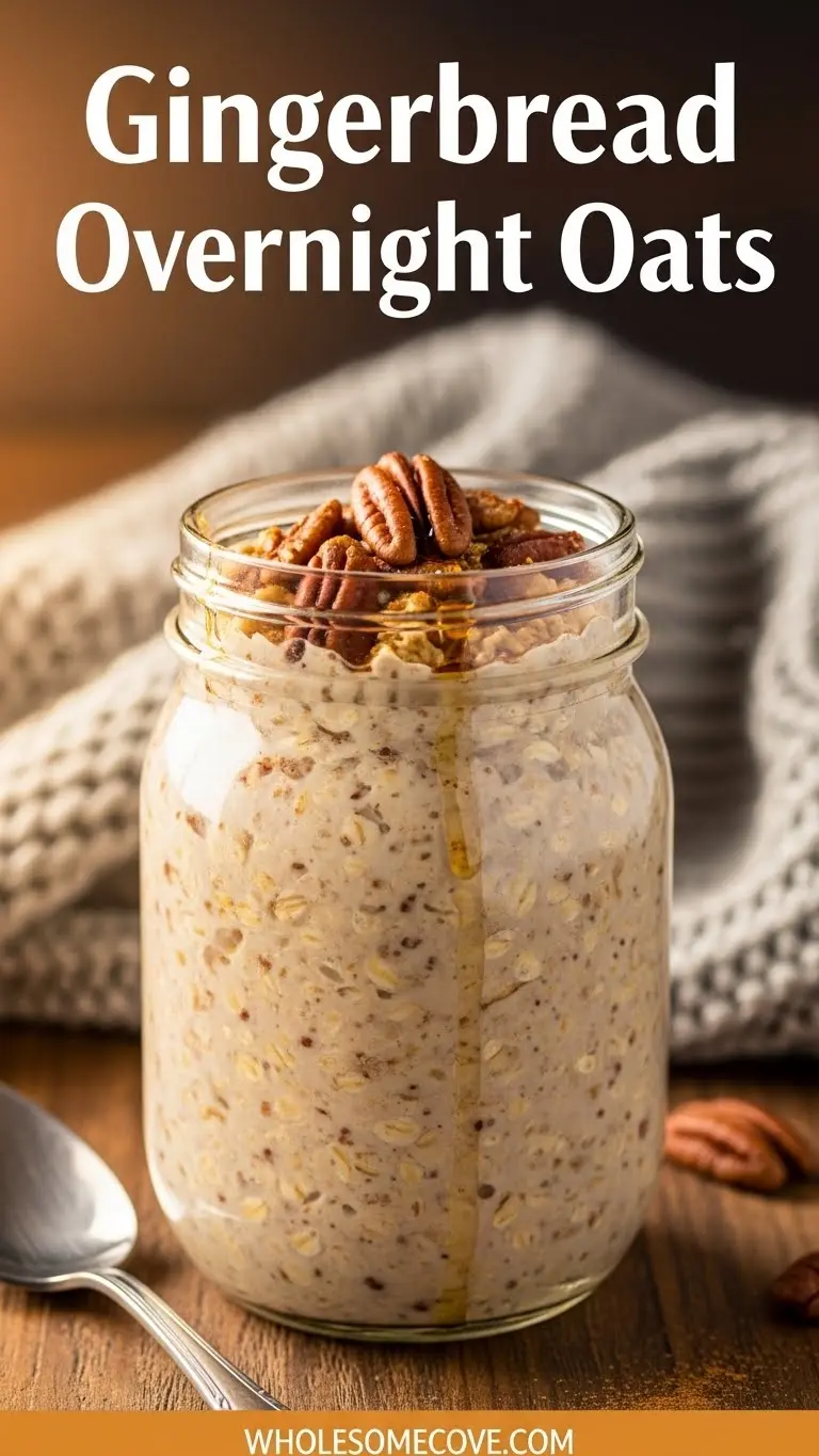 Gingerbread Overnight Oats Recipe | Simple Clean-Eating Holiday Breakfast