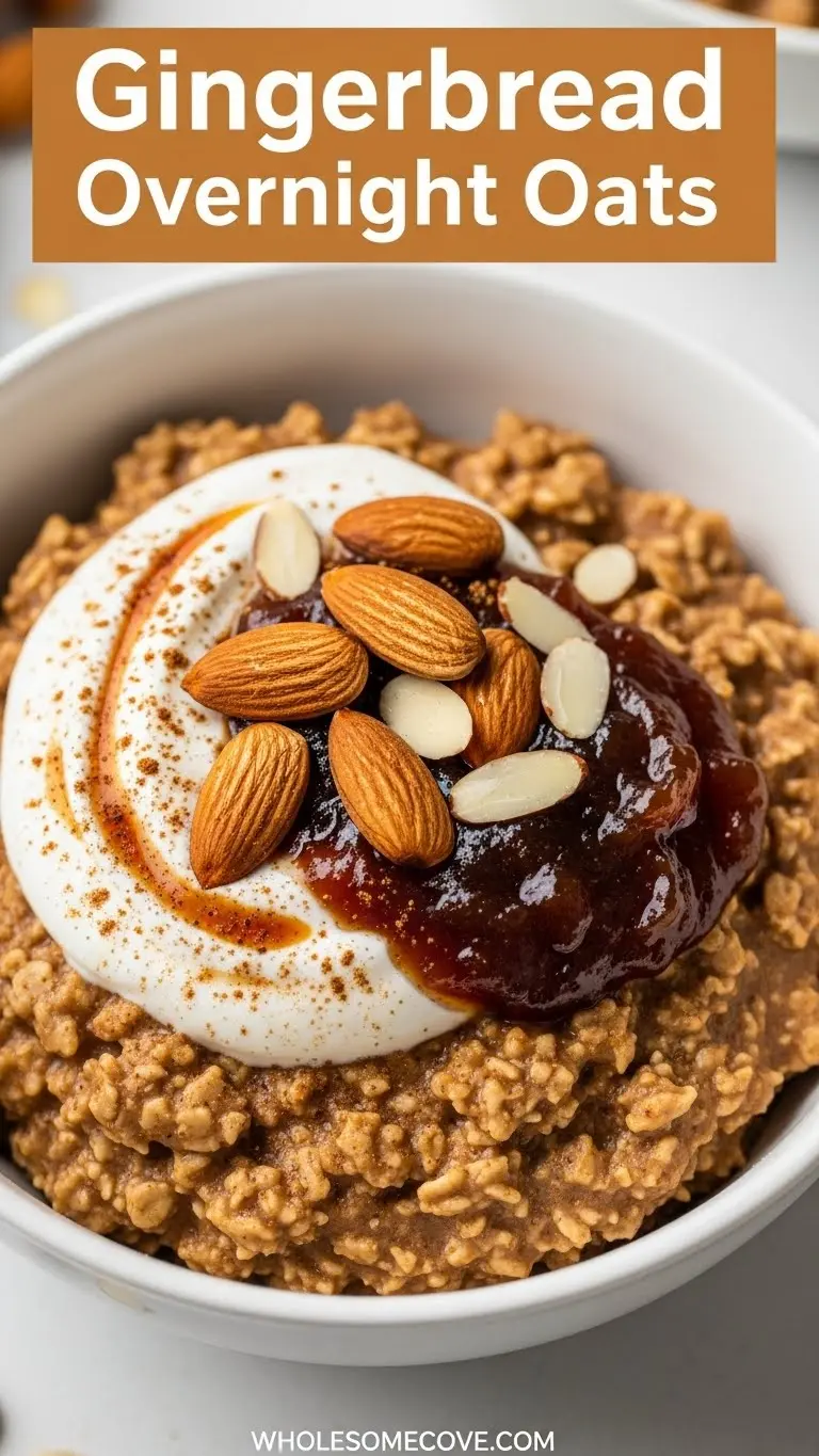 Gingerbread Overnight Oats Recipe | Cozy Comfort Food You Can Prep Overnight