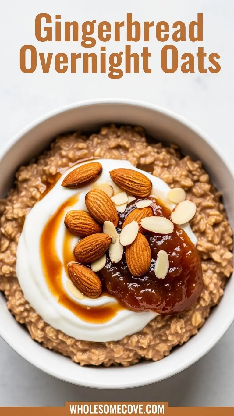 Gingerbread Overnight Oats Recipe | High-Fiber Winter Breakfast Boost