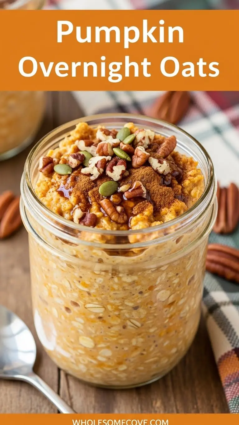 Pumpkin Overnight Oats Recipe | Dairy-Free & Cozy Fall Breakfast