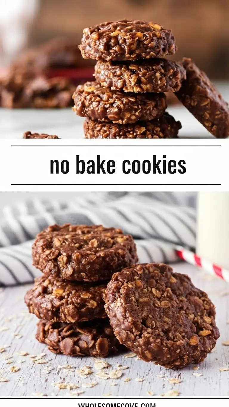 No Bake Cookies Recipe | Easy Oatmeal Cookie Dessert