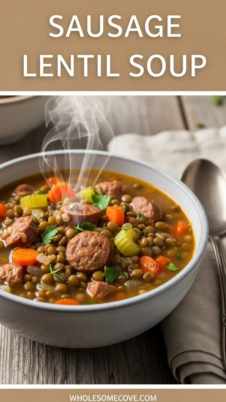 Sausage Lentil Soup Recipe