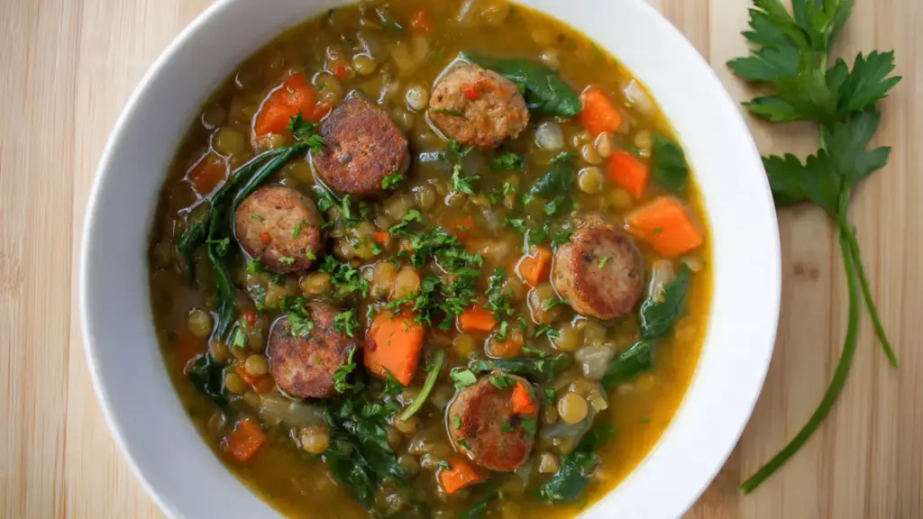 Sausage Lentil Soup Recipe