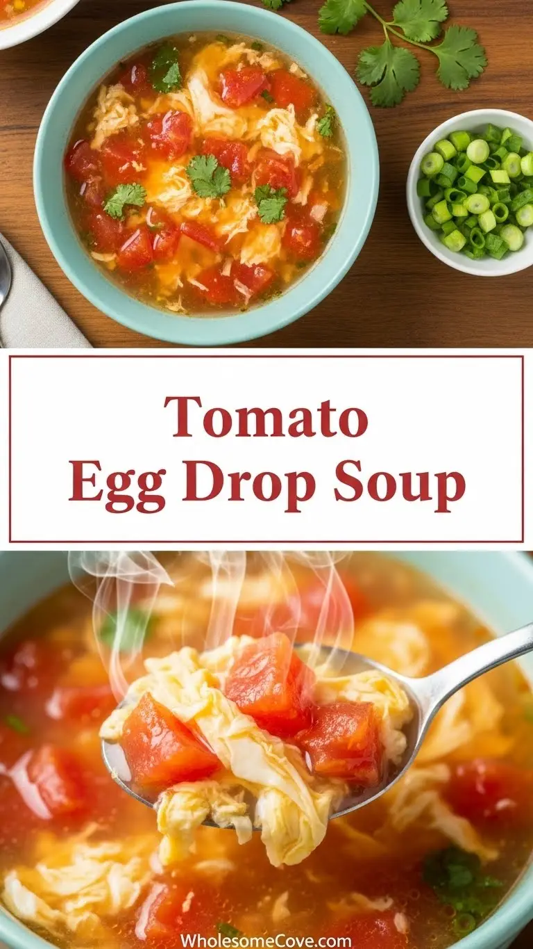 Tomato Egg Drop Soup Recipe