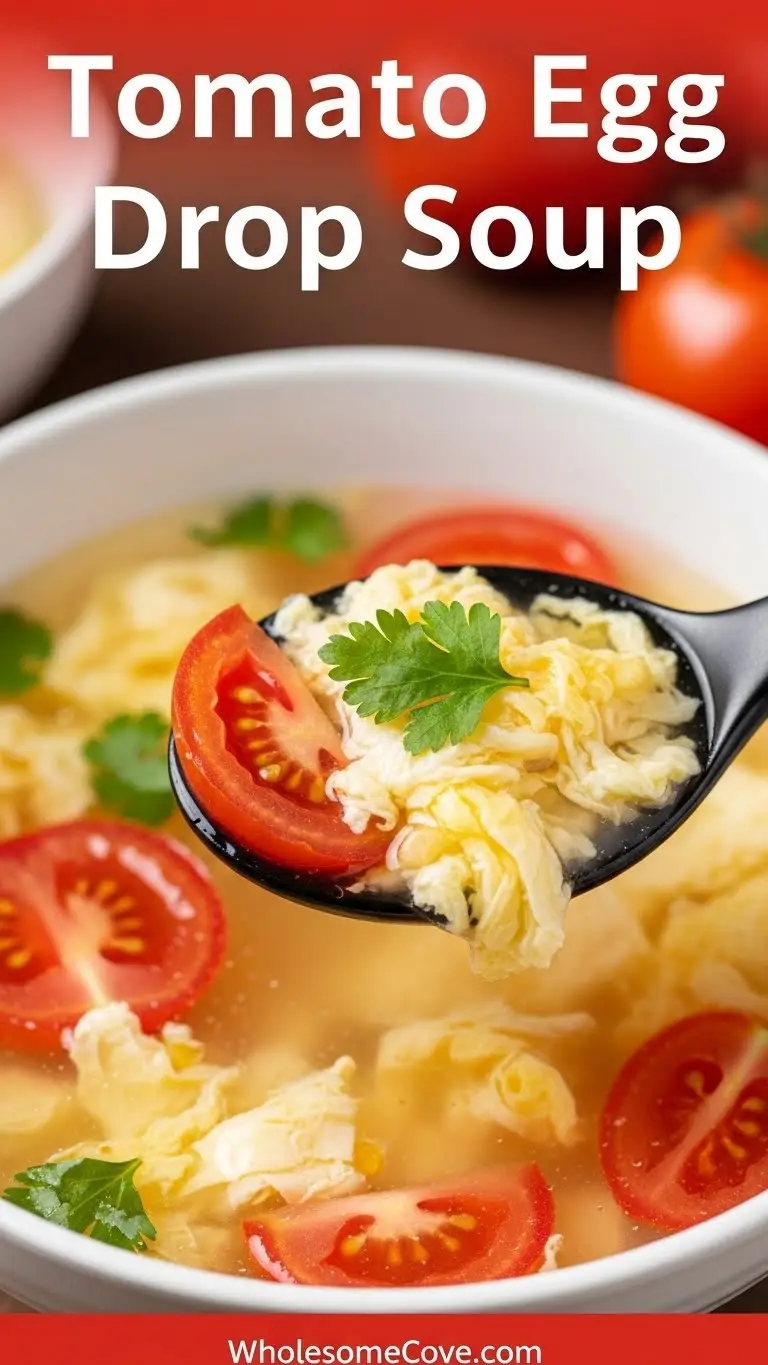 Tomato Egg Drop Soup Recipe