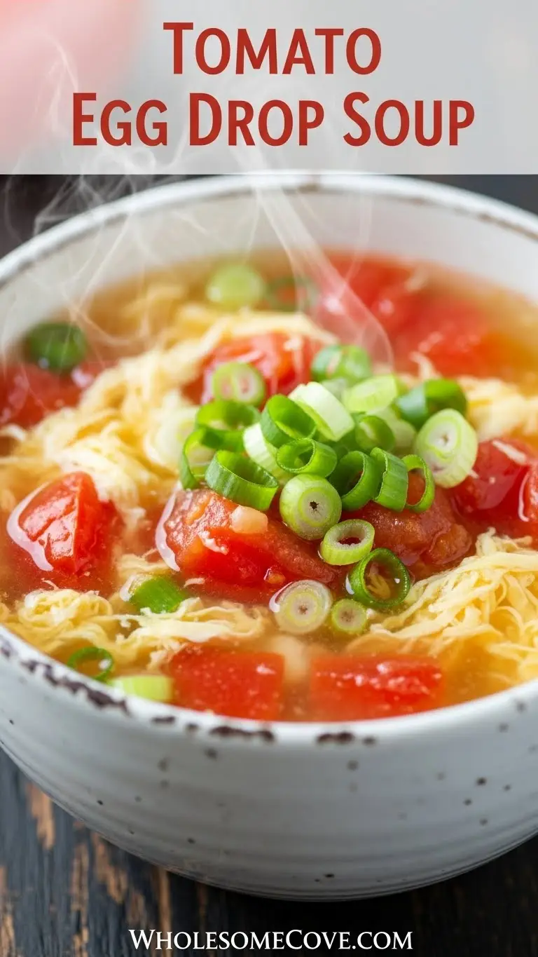 Tomato Egg Drop Soup Recipe