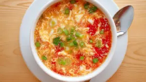 Tomato Egg Drop Soup Recipe
