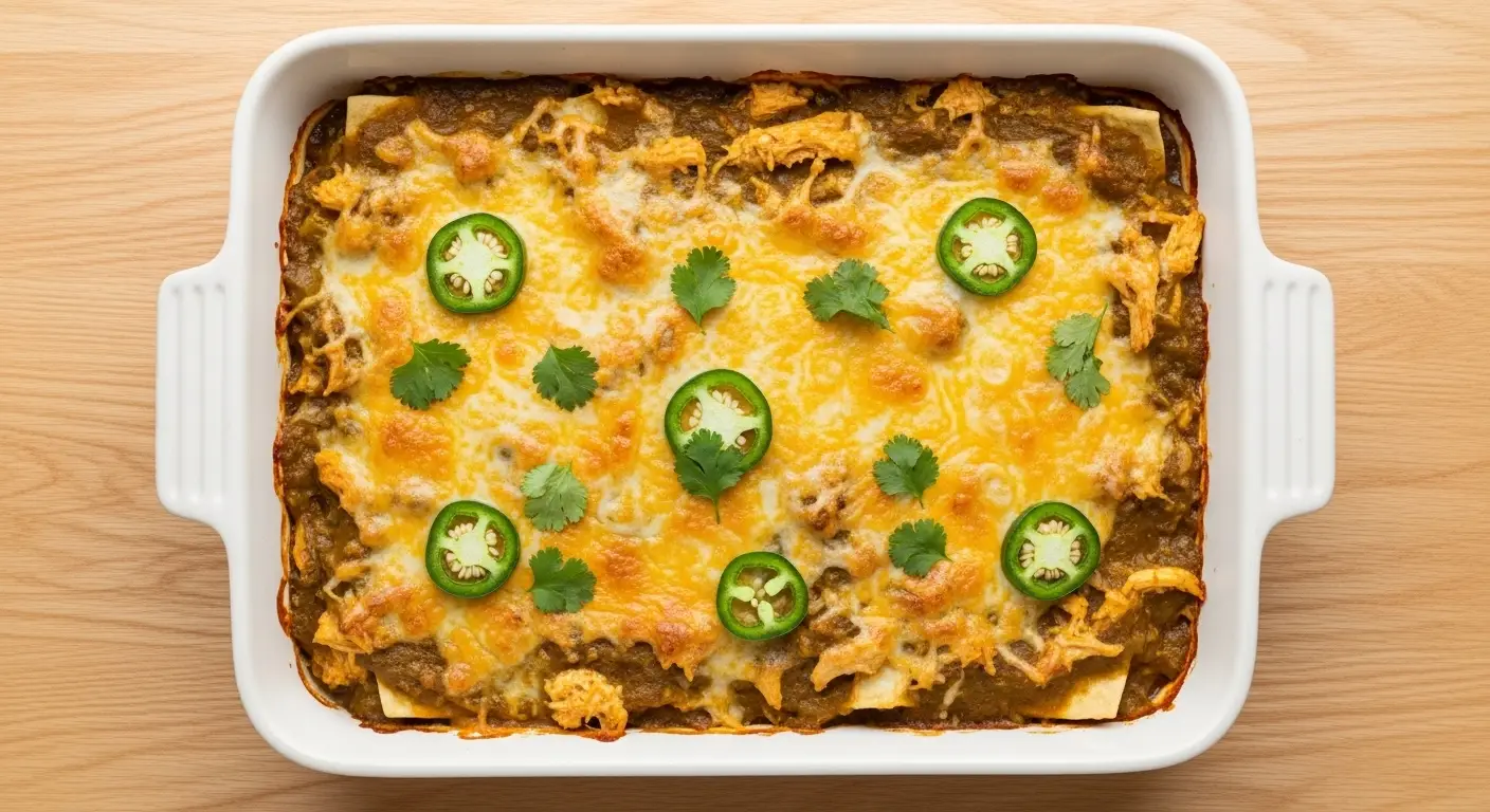Green Chile Chicken Enchilada Casserole Recipe