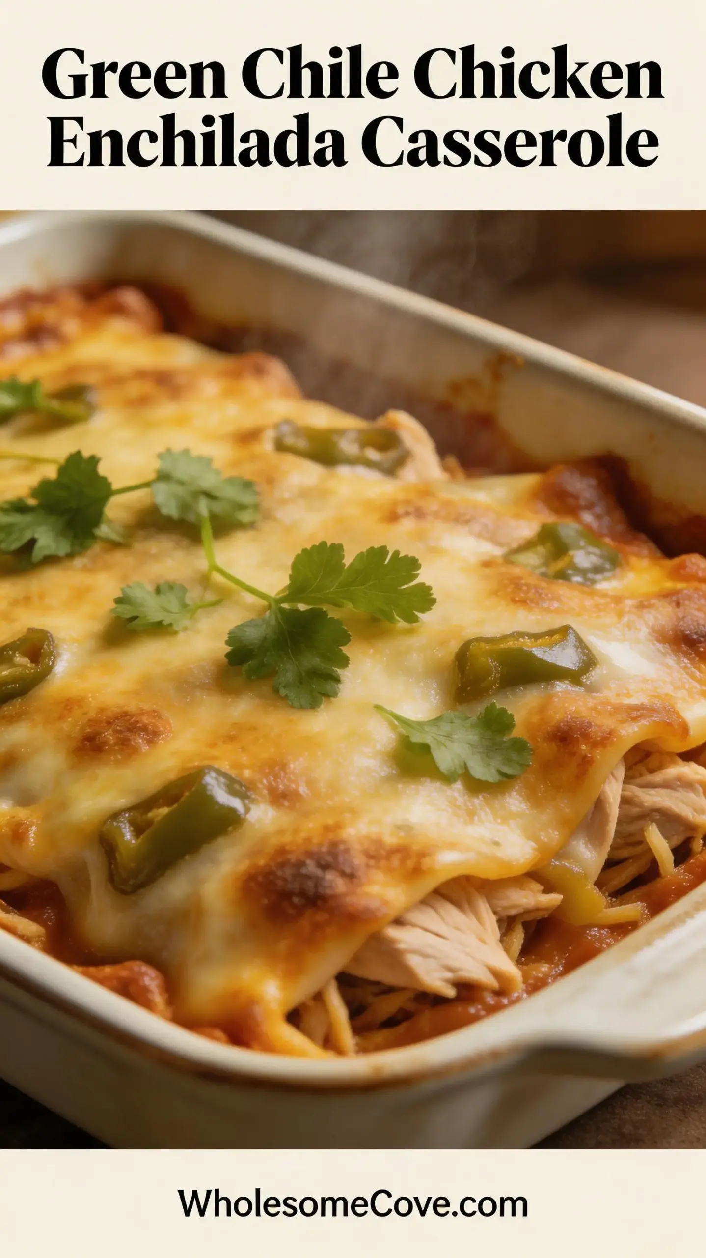 Green Chile Chicken Enchilada Casserole Recipe