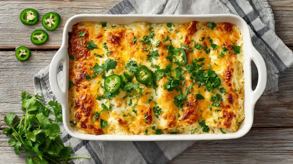 Green Chile Chicken Enchilada Casserole Recipe