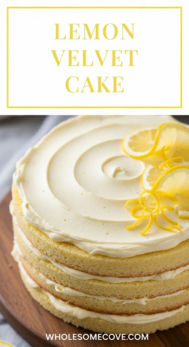 Lemon Velvet Cake Recipe