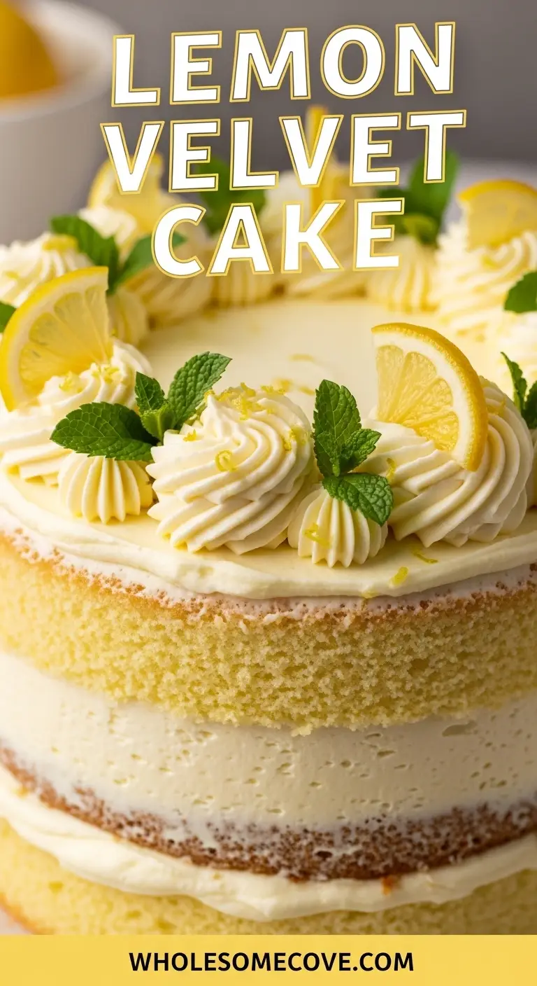 Lemon Velvet Cake Recipe