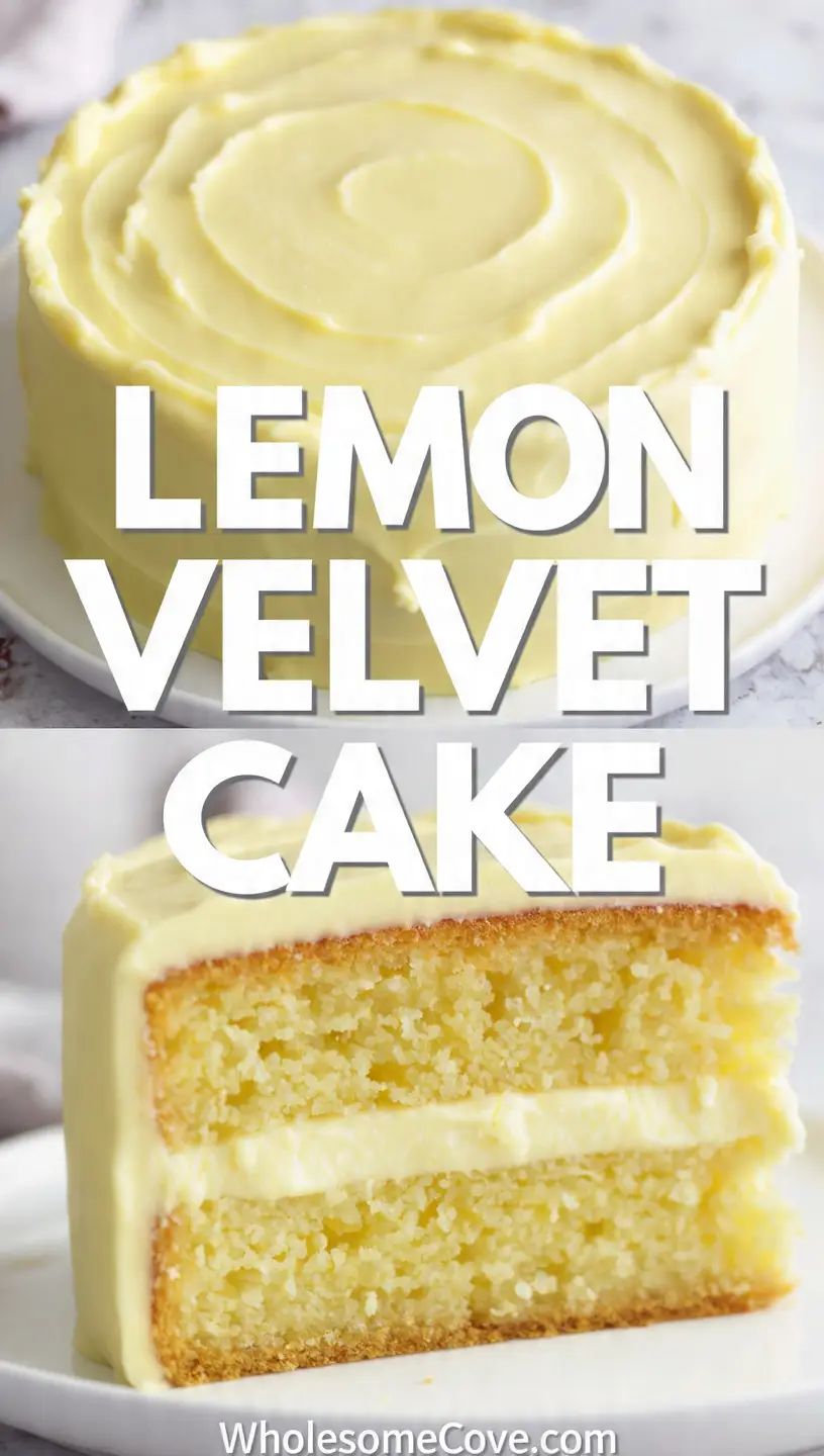 Lemon Velvet Cake Recipe