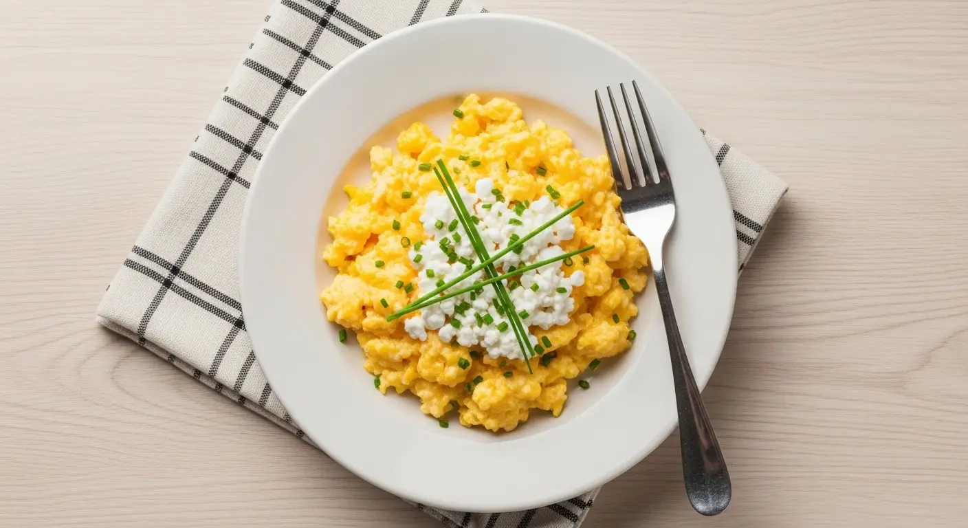 Scrambled Eggs with Cottage Cheese Recipe