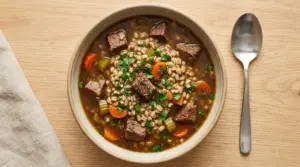 Slow Cooker Beef Barley Soup Recipe
