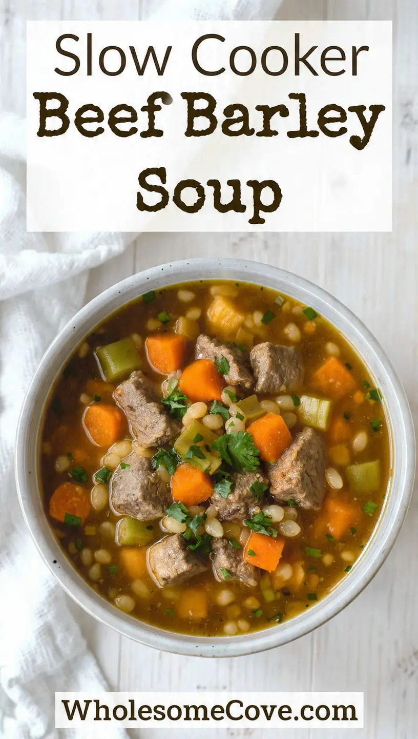 Slow Cooker Beef Barley Soup Recipe