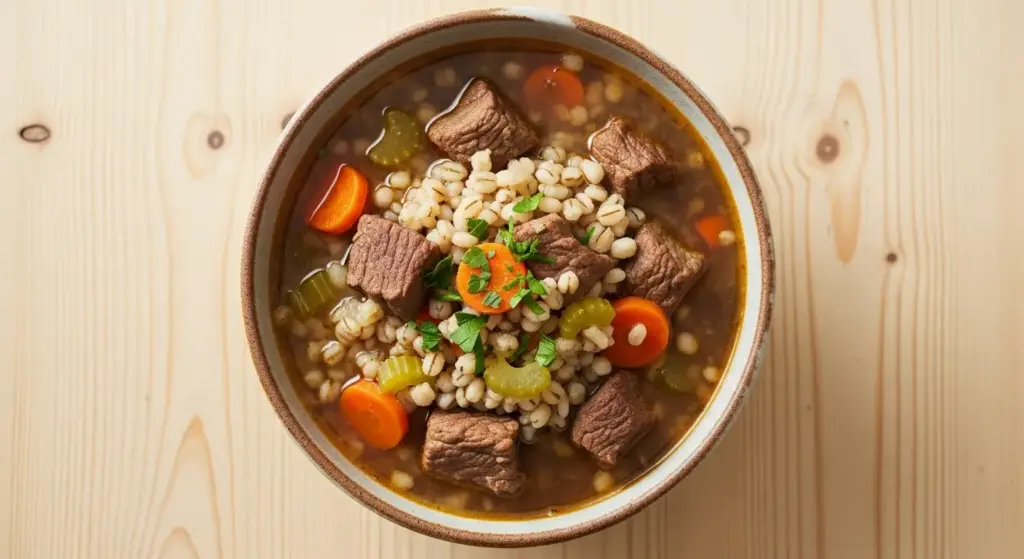 Slow Cooker Beef Barley Soup Recipe