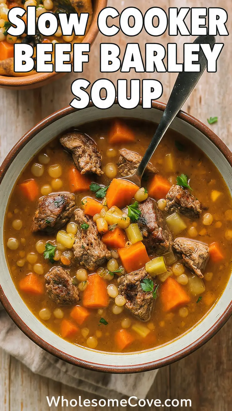 Slow Cooker Beef Barley Soup Recipe