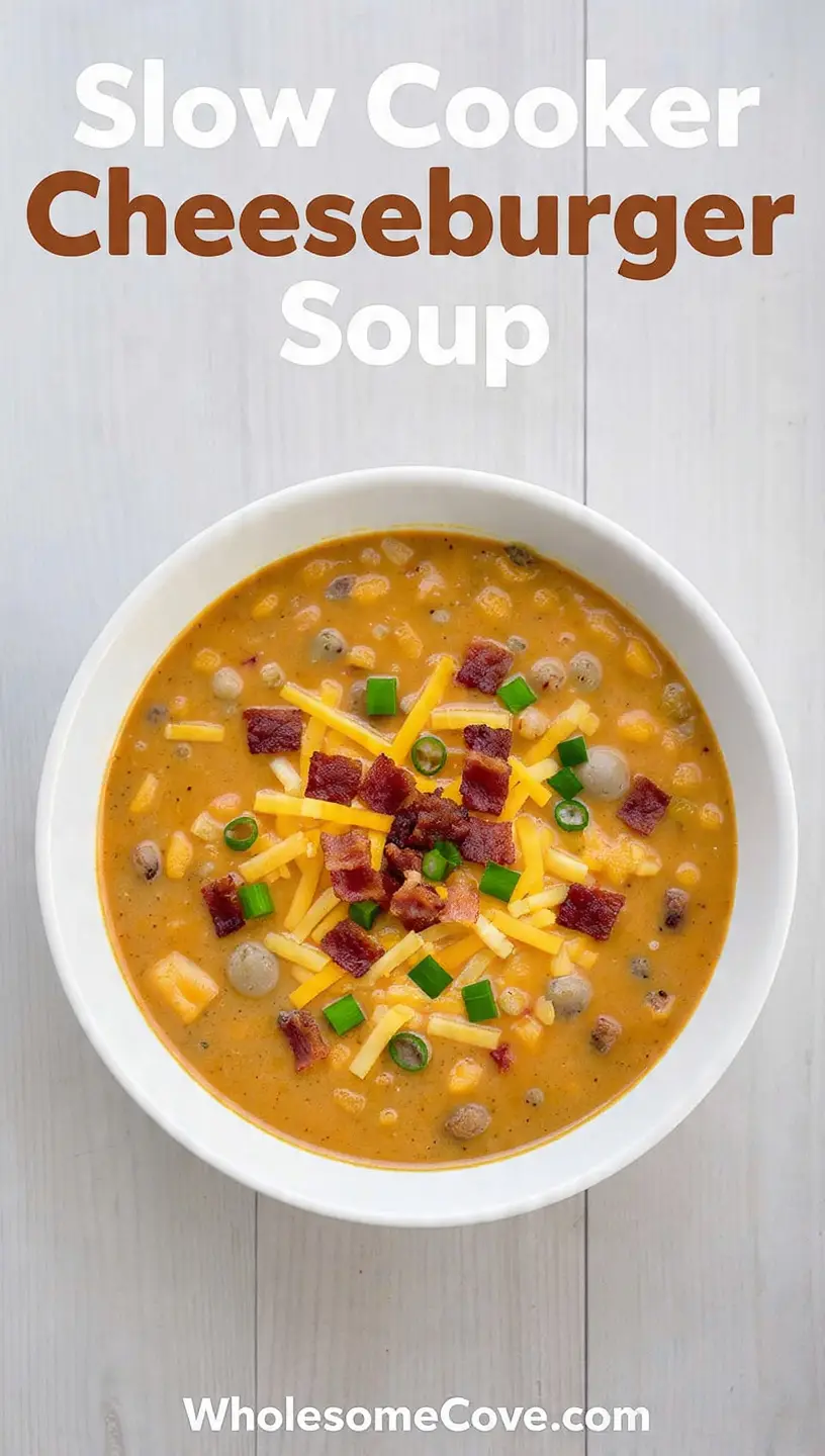 Slow Cooker Cheeseburger Soup Recipe