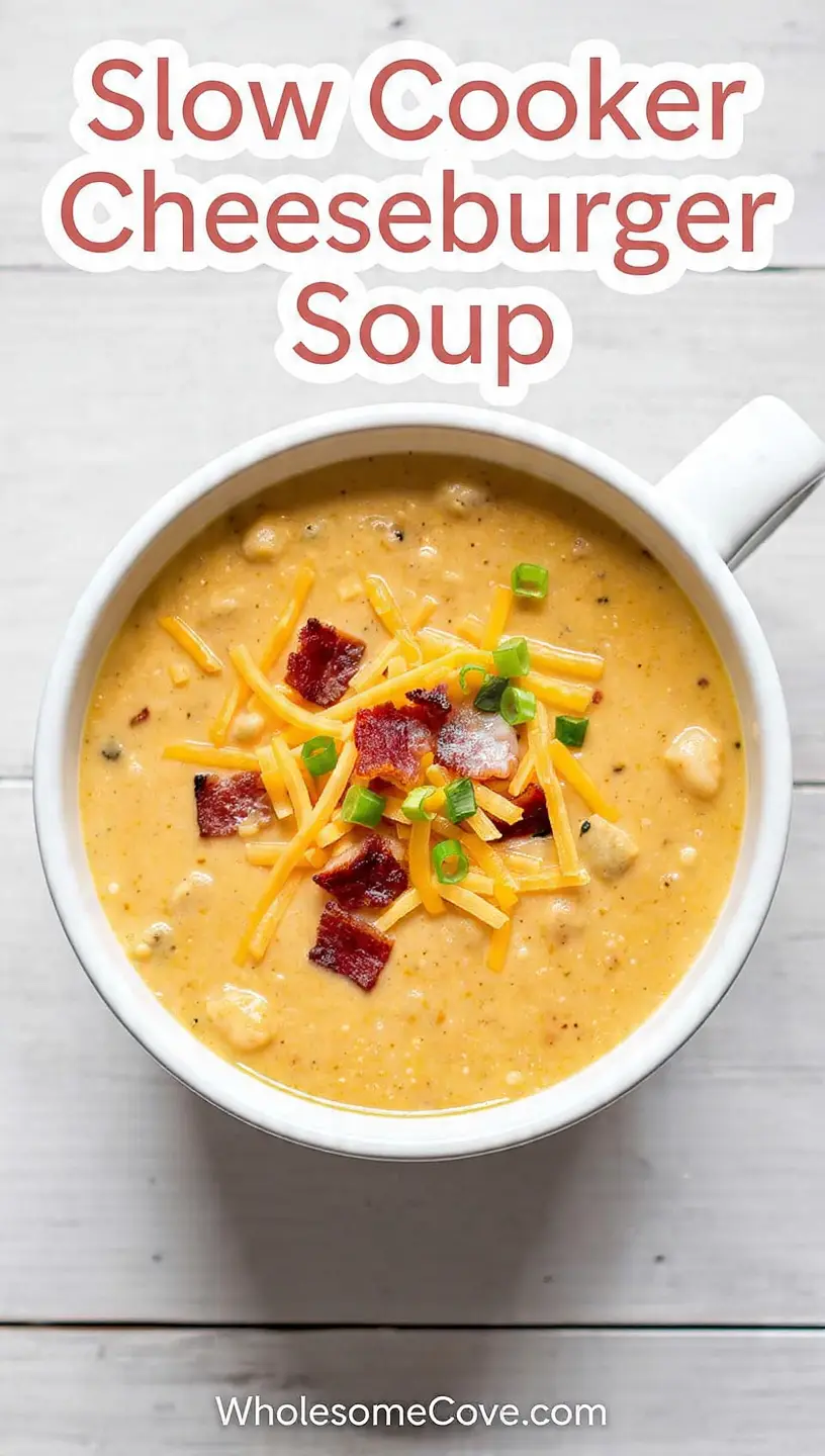 Slow Cooker Cheeseburger Soup Recipe