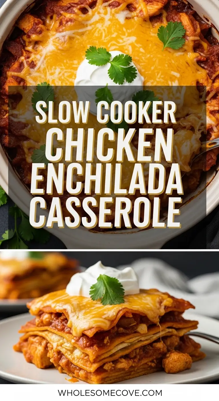Slow Cooker Chicken Enchilada Casserole Recipe