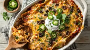 Slow Cooker Chicken Enchilada Casserole Recipe