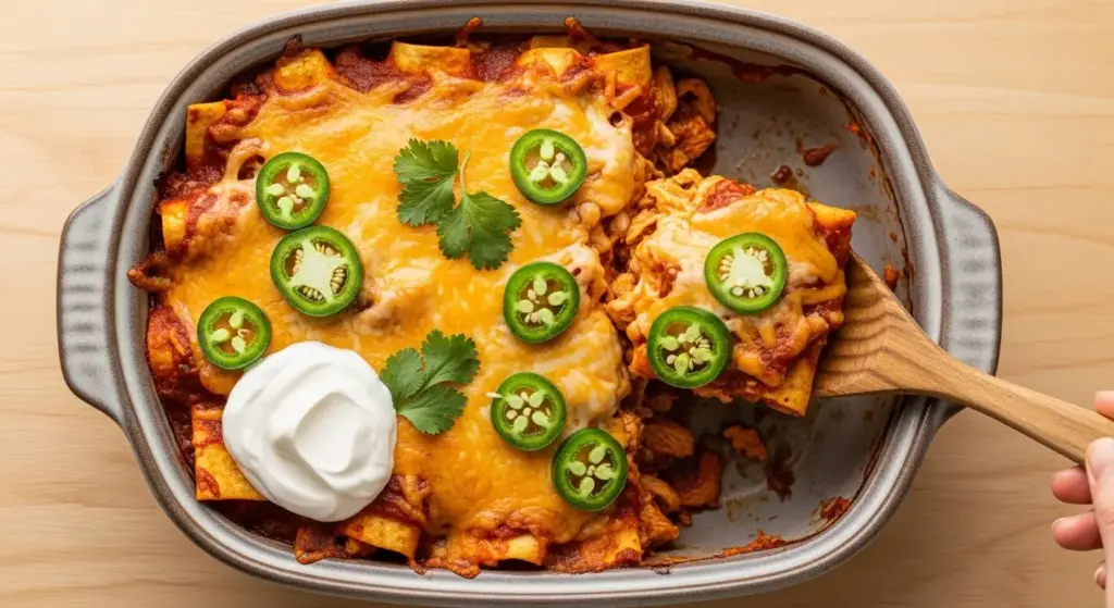 Slow Cooker Chicken Enchilada Casserole Recipe