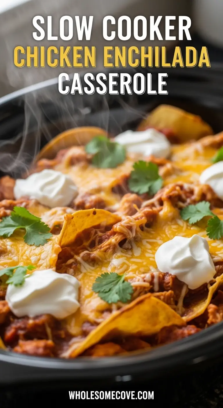 Slow Cooker Chicken Enchilada Casserole Recipe