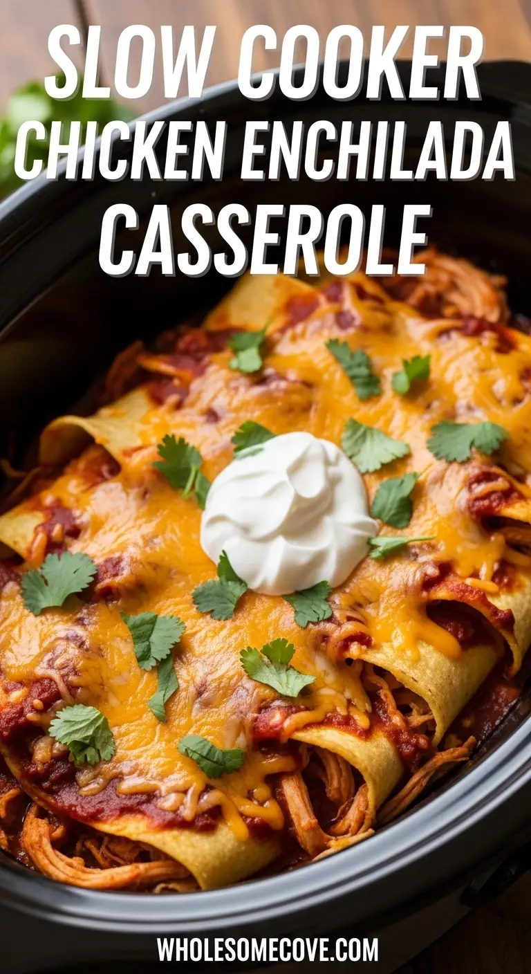 Slow Cooker Chicken Enchilada Casserole Recipe