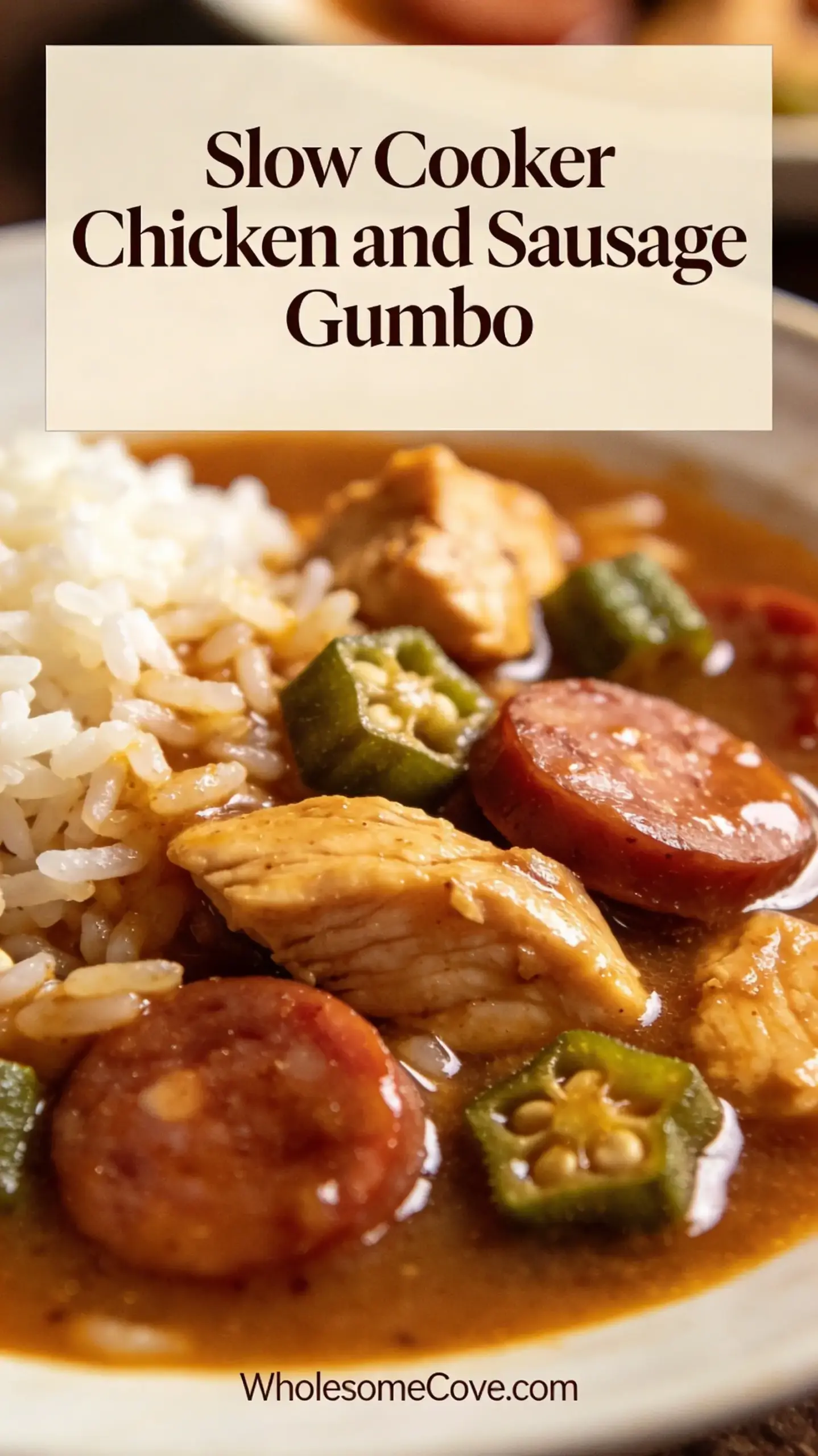 Slow Cooker Chicken and Sausage Gumbo Recipe