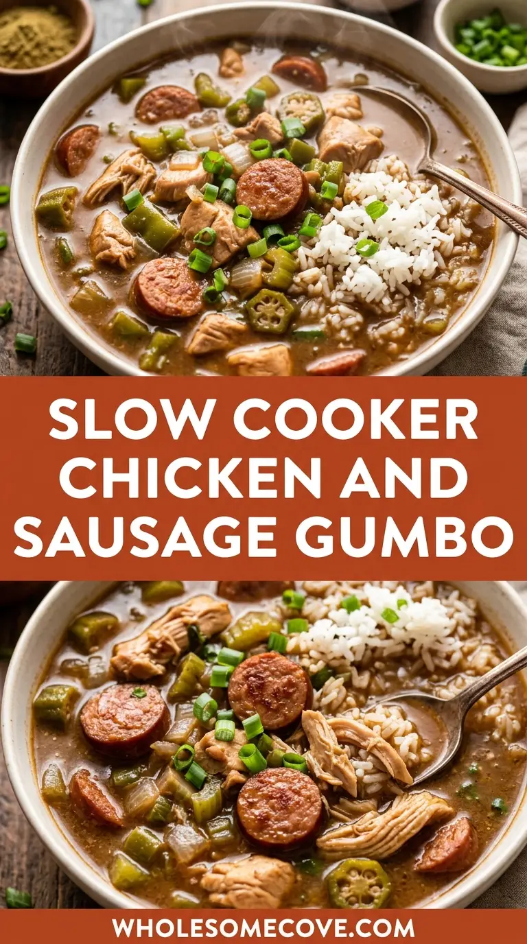 Slow Cooker Chicken and Sausage Gumbo Recipe