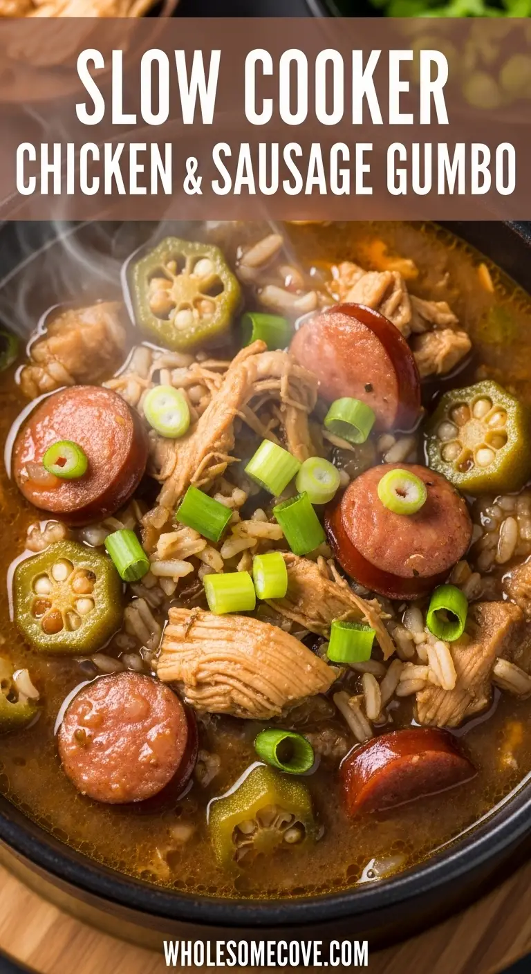 Slow Cooker Chicken and Sausage Gumbo Recipe