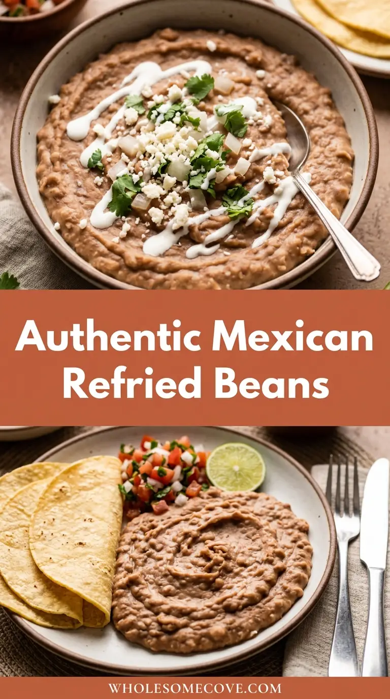 Authentic Mexican Refried Beans Recipe (Frijoles Refritos)