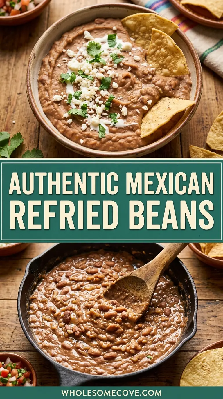 Authentic Mexican Refried Beans Recipe (Frijoles Refritos)