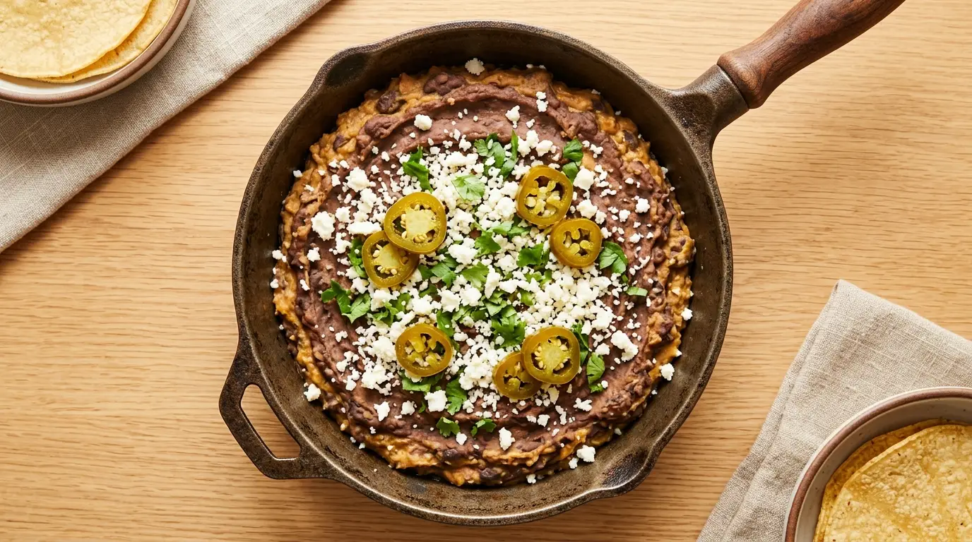 Authentic Mexican Refried Beans Recipe (Frijoles Refritos)