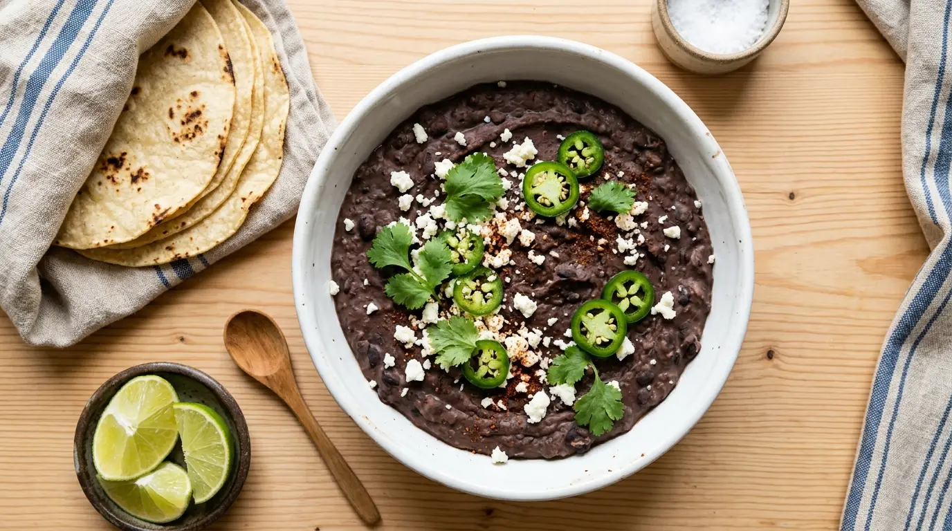 Refried Black Beans Recipe