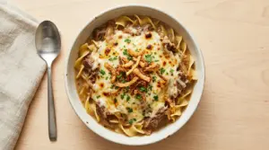 French Onion Beef and Noodles Recipe