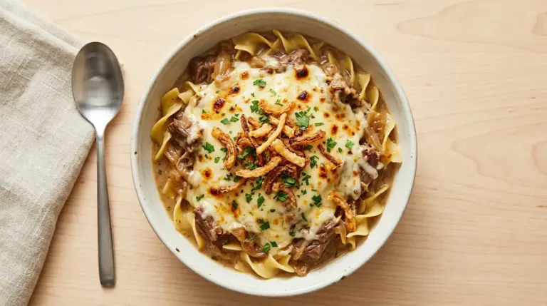 French Onion Beef and Noodles Recipe
